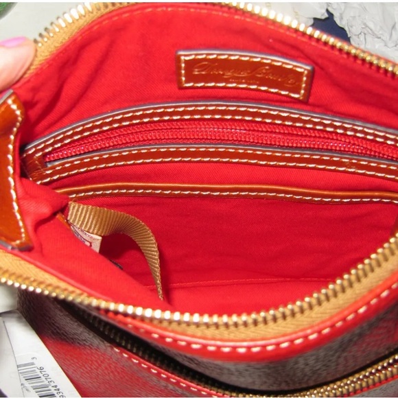 Brand New Pebble Leather RED call Scotty, Dooney, and Bourke Nag - Picture 2 of 10